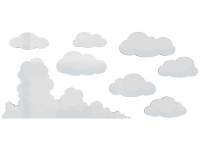 现代云朵墙饰挂件3d模型 现代云朵墙饰挂件