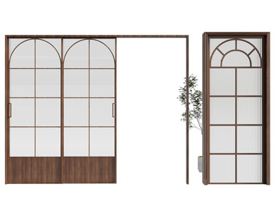 法式中古风玻璃推拉门 房门 平开门