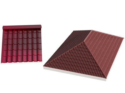 现代瓦片屋檐 房顶 屋顶 建筑构件