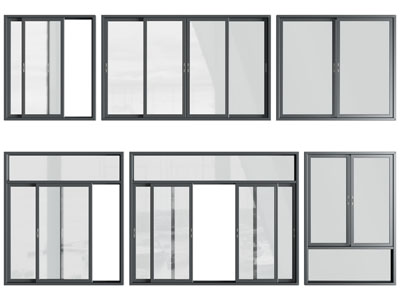 现代玻璃平开窗户
