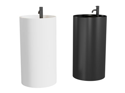 现代立式洗手台 水龙头