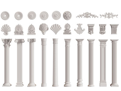 欧式罗马柱子 灯盘 雕花装饰构件
