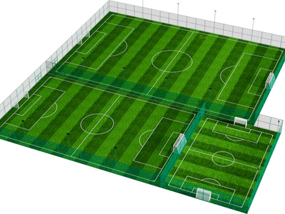 现代足球场 体育设备3d模型 现代足球场 体育设备