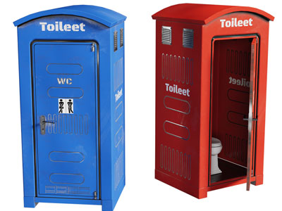 现代移动厕所 移动卫生间3d模型 现代移动厕所 移动卫生间