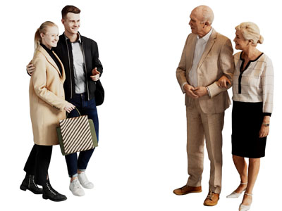 现代女人 男人 情侣 多人 人物3d模型 现代女人 男人 情侣 多人 人物