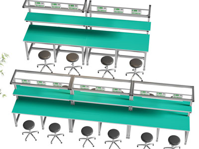 现代实验室桌椅组合 实验设备3d模型 现代实验室桌椅组合 实验设备