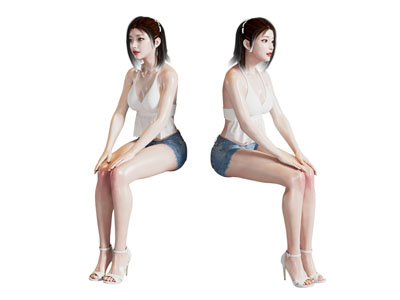 现代女孩 女人3d模型 现代女孩 女人