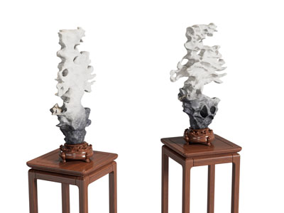 新中式假山雕塑雕刻摆件组合