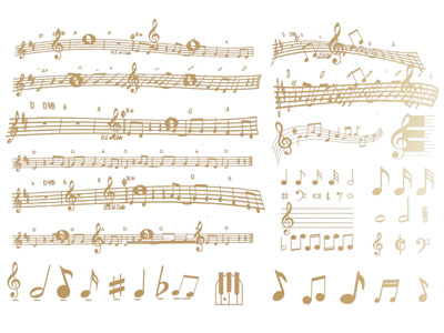 现代五线谱音符墙饰3d模型 现代五线谱音符墙饰