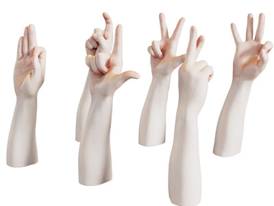 现代女人的手 手势3d模型 现代女人的手 手势