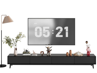 现代黑色电视柜 电视