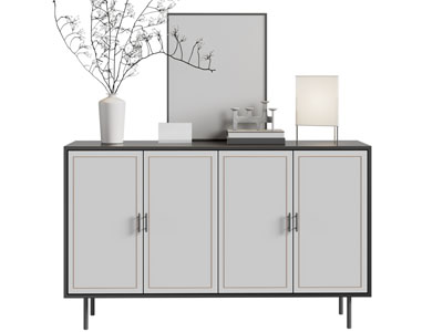 新中式玄关柜 边柜3d模型 新中式玄关柜 边柜