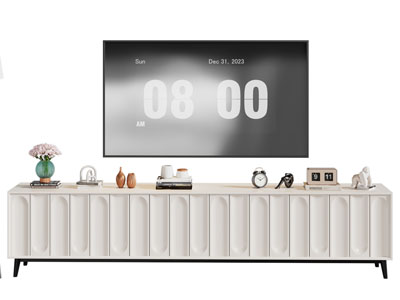 法式奶油风电视柜 电视机