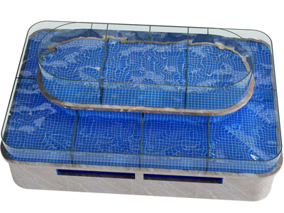 现代海鲜池 展台 水生动物鱼缸