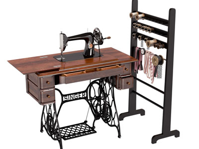 现代老式复古缝纫机 生活用品3d模型 现代老式复古缝纫机 生活用品