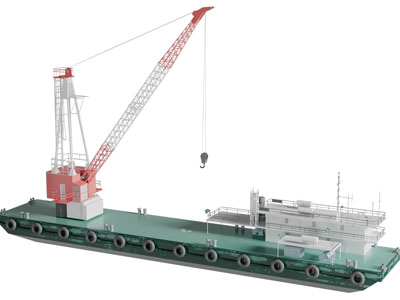 现代南天柱起重船工程船