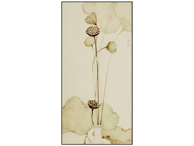 新中式荷花装饰挂画