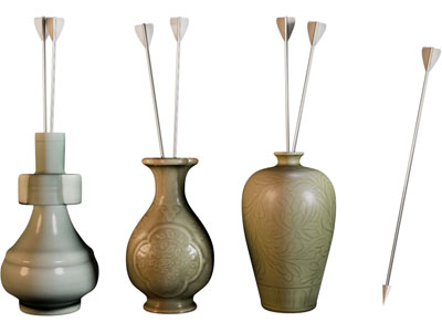 现代陶瓷器皿 摆件组合3d模型 现代陶瓷器皿 摆件组合