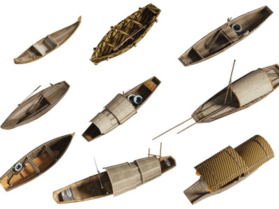 现代小木船 木舟