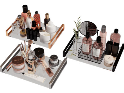 现代化妆品 护肤品 卫浴小件3d模型 现代化妆品 护肤品 卫浴小件