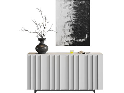 现代玄关柜 边柜 挂画