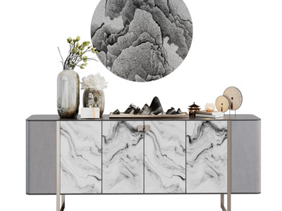 新中式玄关柜 边柜3d模型 新中式玄关柜 边柜