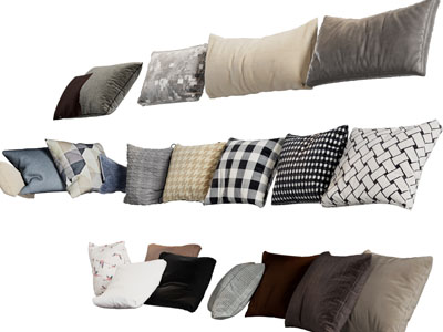 现代方形靠垫抱枕3d模型 现代方形靠垫抱枕