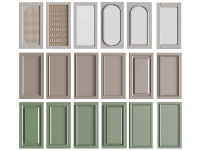 北欧实木柜门3d模型 北欧实木柜门