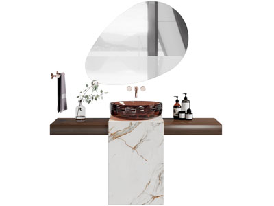 现代洗手台 镜子