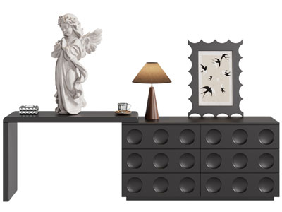 法式玄关柜 边柜3d模型 法式玄关柜 边柜