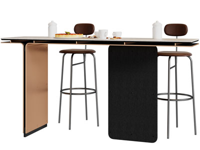 现代轻奢吧台吧椅3d模型 现代轻奢吧台吧椅