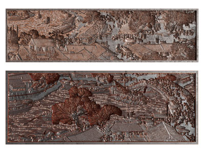 新中式浮雕 装饰挂画3d模型 新中式浮雕 装饰挂画