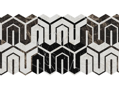 现代地面拼花瓷砖