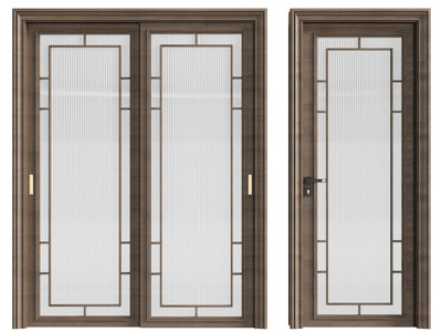 新中式玻璃平开门 推拉门 房门