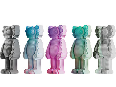 现代Kaws公仔摆件组合3d模型 现代Kaws公仔摆件组合