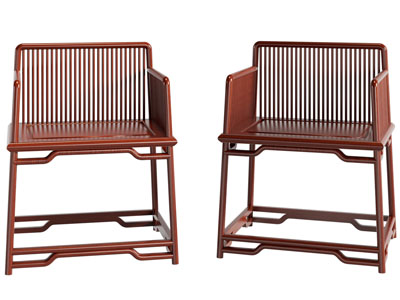 新中式扶手椅子 休闲椅子