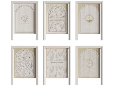 欧式门挡 门帘 布帘3d模型 欧式门挡 门帘 布帘