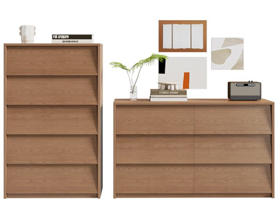 现代中古风玄关柜 边柜3d模型 现代中古风玄关柜 边柜