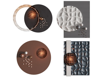 现代墙饰挂件 立体装饰挂画3d模型 现代墙饰挂件 立体装饰挂画