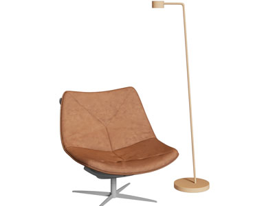 现代休闲椅子 落地灯