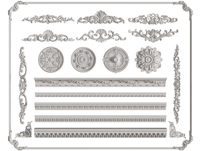 欧式雕塑雕刻 装饰构件 灯盘
