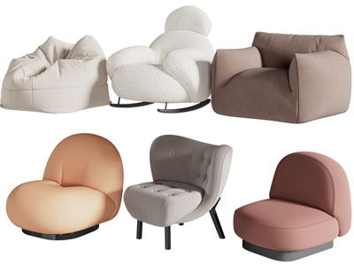 现代布艺懒人沙发 休闲椅子