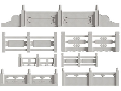 新中式石雕栏杆 围栏 扶手
