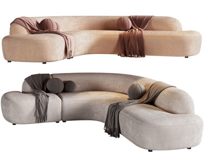 现代异形多人沙发3d模型 现代异形多人沙发