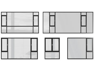 现代平开玻璃窗户