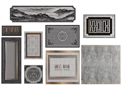 新中式地面拼花