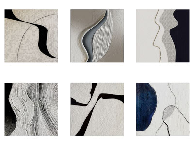 现代装饰挂画 肌理画