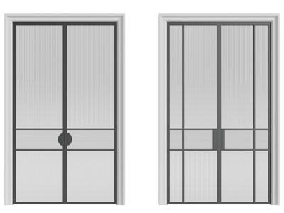 新中式玻璃双开门 平开门