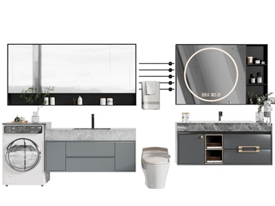 现代洗手台 镜柜 浴室柜