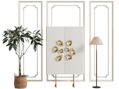 现代轻奢玄关柜 边柜3d模型 现代轻奢玄关柜 边柜